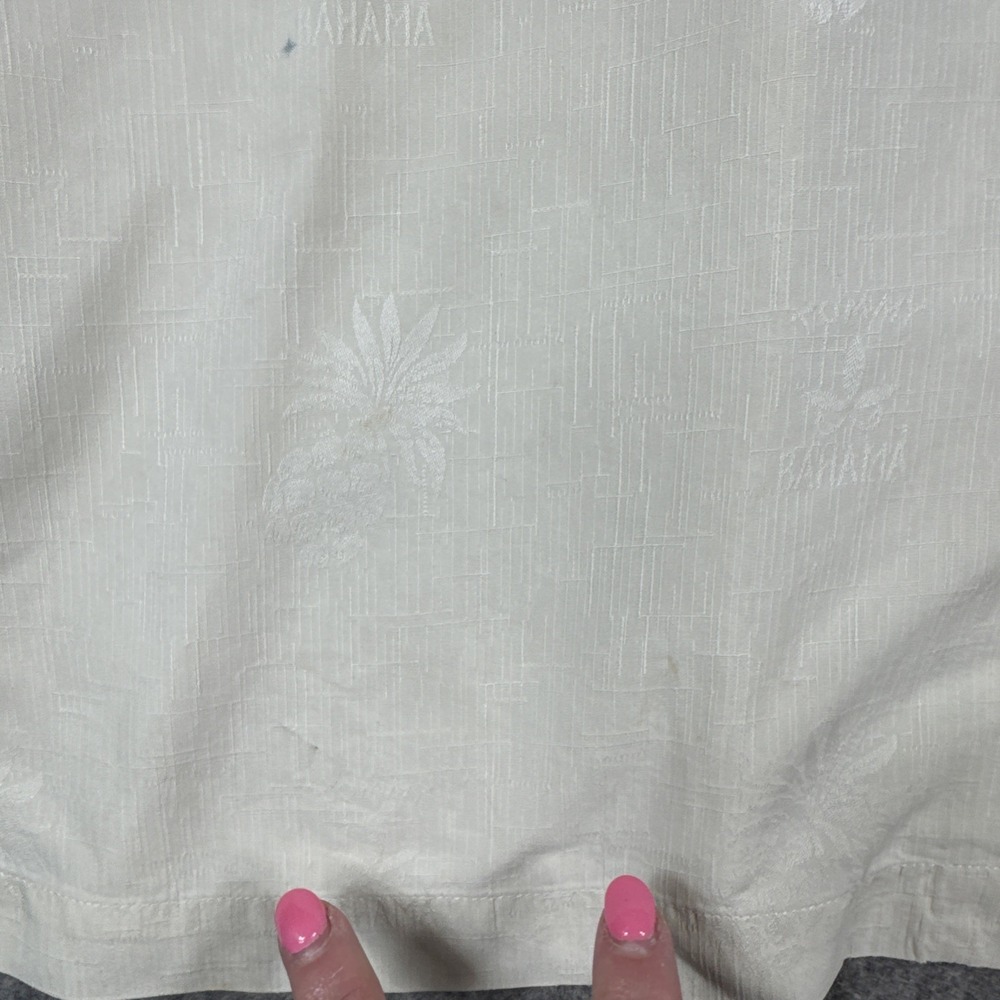 Tommy Bahama Silk Camp Shirt Mens XL Cream PHD Pop Had Dough *READ - Picture 7 of 13